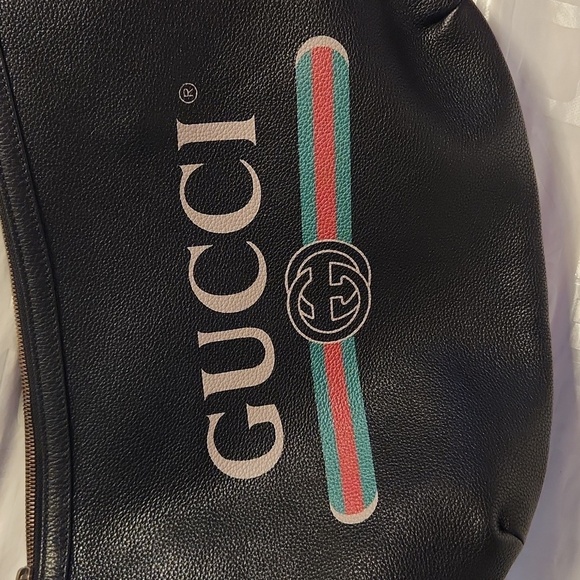GUCCI black leather Half Moon shoulder bag - Picture 5 of 13
